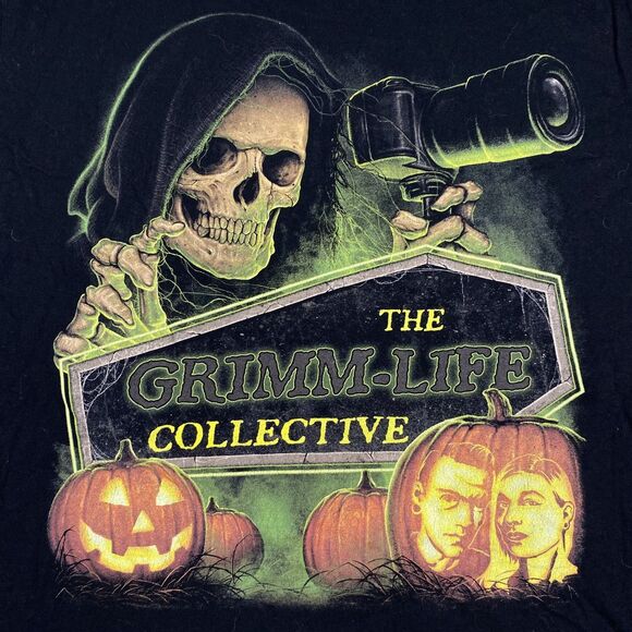The Grimm-Life Collective T Shirt Black Short Sleeve Skull Shirt Size Large - Picture 3 of 6